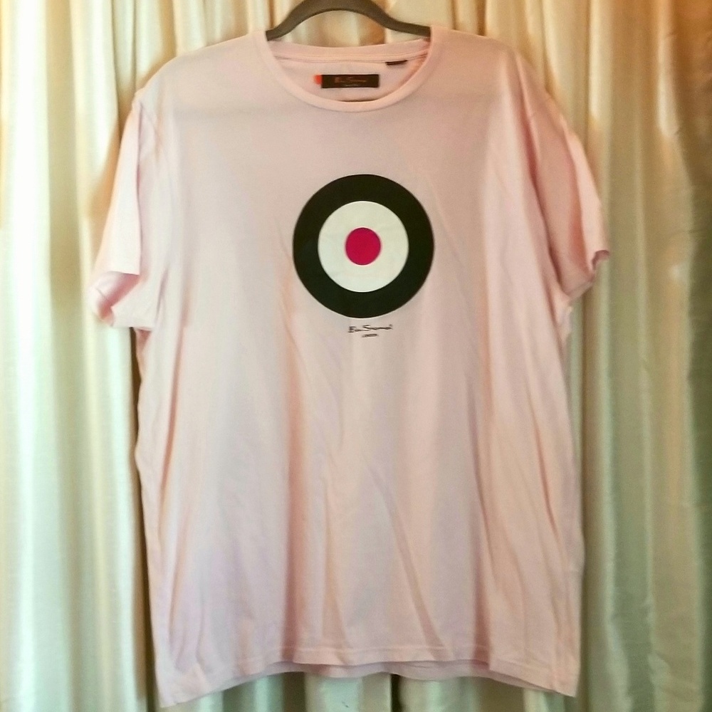 Pale Pink Ben Sherman LONDON Target T-shirt (L)